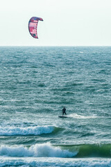 Kitesurfer on the baltic sea