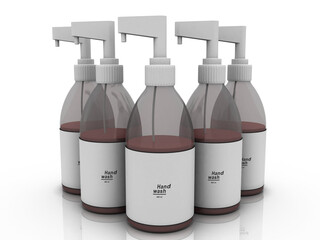 3d rendering Antiseptic hand sanitizer,Antibacterial hand sanitizer,Realistic spray bottle with antibacterial liquid