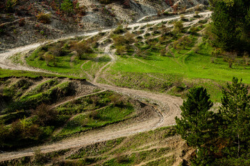 Beautiful and wild nature in Europe.  Colored and amazing landscape in Moldova.