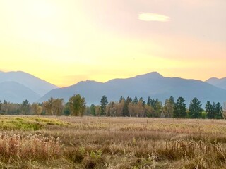 sunrise in the mountains
