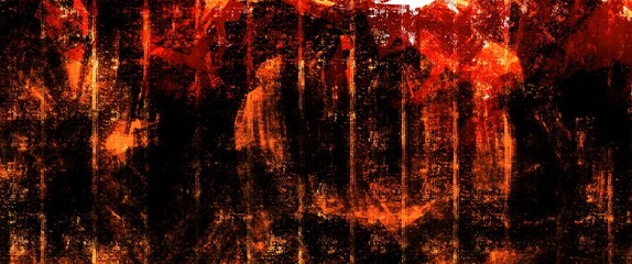 Abstract Background - Orange Black and Red