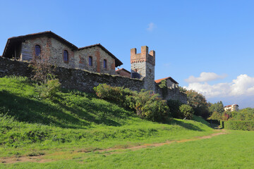 Fototapeta na wymiar borgo medievale di ricetto di candelo, medieval village