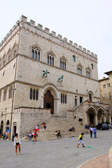 Perugia - August 2019: exterior of Sala dei Notari