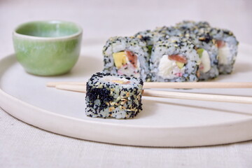Fresh sushi on a plate