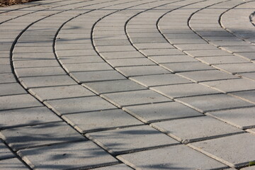 
decorative stone pavement road in the park