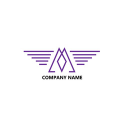 Letter M logo template, creative line illustration, vector design