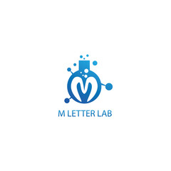 Lab logo illustration initials  template outline  vector design