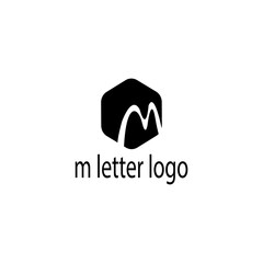 Letter M logo abstract emblem vector design illustration