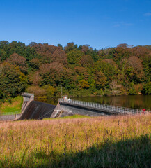 dam in autumn