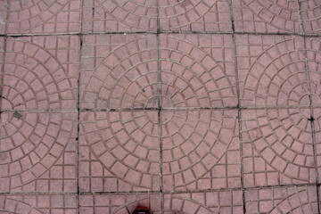 
decorative stone pavement road in the park