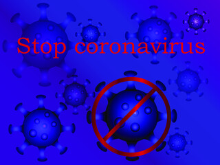 banner about coronavirus to inform and warn about the spread of the disease. the design of the corona virus