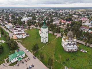 The northern ancient city of Kargopol. View from above. Russia, Arkhangelsk region
