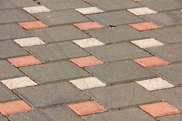 
decorative stone pavement road in the park