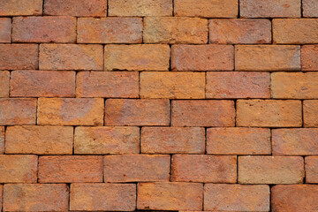 Orange brick wall texture backgrond.