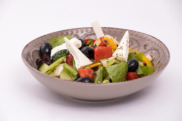 Fresh Greek salad on a plate