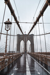 Obraz premium Foto del Brooklyn Bridge, New York