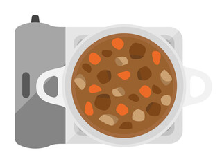 カレー鍋のイラスト