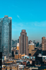 Fototapeta na wymiar Foto de los rascacielos desde The Vessel, Nueva York