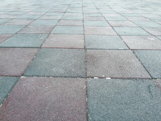 
decorative stone pavement road in the park
