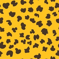 Animal print vector seamless pattern. Hand drawn exotic nature texture background.