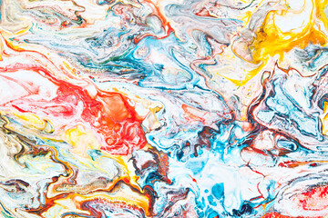 Multicolored; abstract background with fluid paint