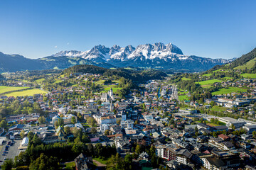 Fototapeta na wymiar Aerial view of Kitzbuhel in Austria