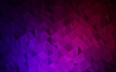 Obraz premium Dark Purple vector low poly layout.