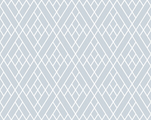 Geometric seamless pattern from white rhombus on grey background. Abstract diamond vector pattern. Simple vector illustration. Simple geometric design for fabric, wallpaper, scrapbooking, textile