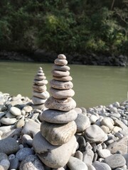 zen stones in water