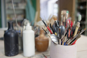 art, artist, artistic, artists, artwork, background, brash, brush, closeup, colorful, craft, create, creative, creativity, detail, dirty, diy, draw, drawing, equipment, hobbies, hobby, paint, paintbru