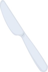 Vector illustration of a silver knife