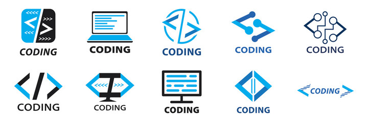 Vector logo of coding and it companies