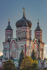 Kyiv, Ukraine, October 14, 2020: The Cathedral of St. Pantaleon or St. Panteleimon - 386028523