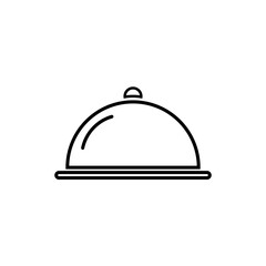 Food serving tray vector icon.