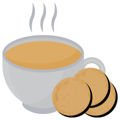 
Cup of hot tea and cookies together seems perfect for english tea 
