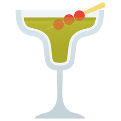  A glass having beverage and straw depicting brandy eggnog 