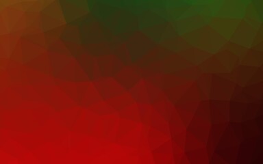 Light Green, Red vector abstract mosaic background.