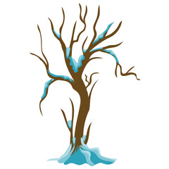 
Naked Trees without leaves presenting autumn season 
