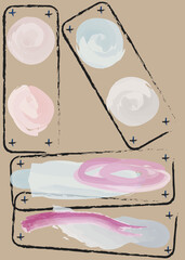 Art & illustration minimalistic hand painted creative illustration for wall decoration and more. Vector EPS 10