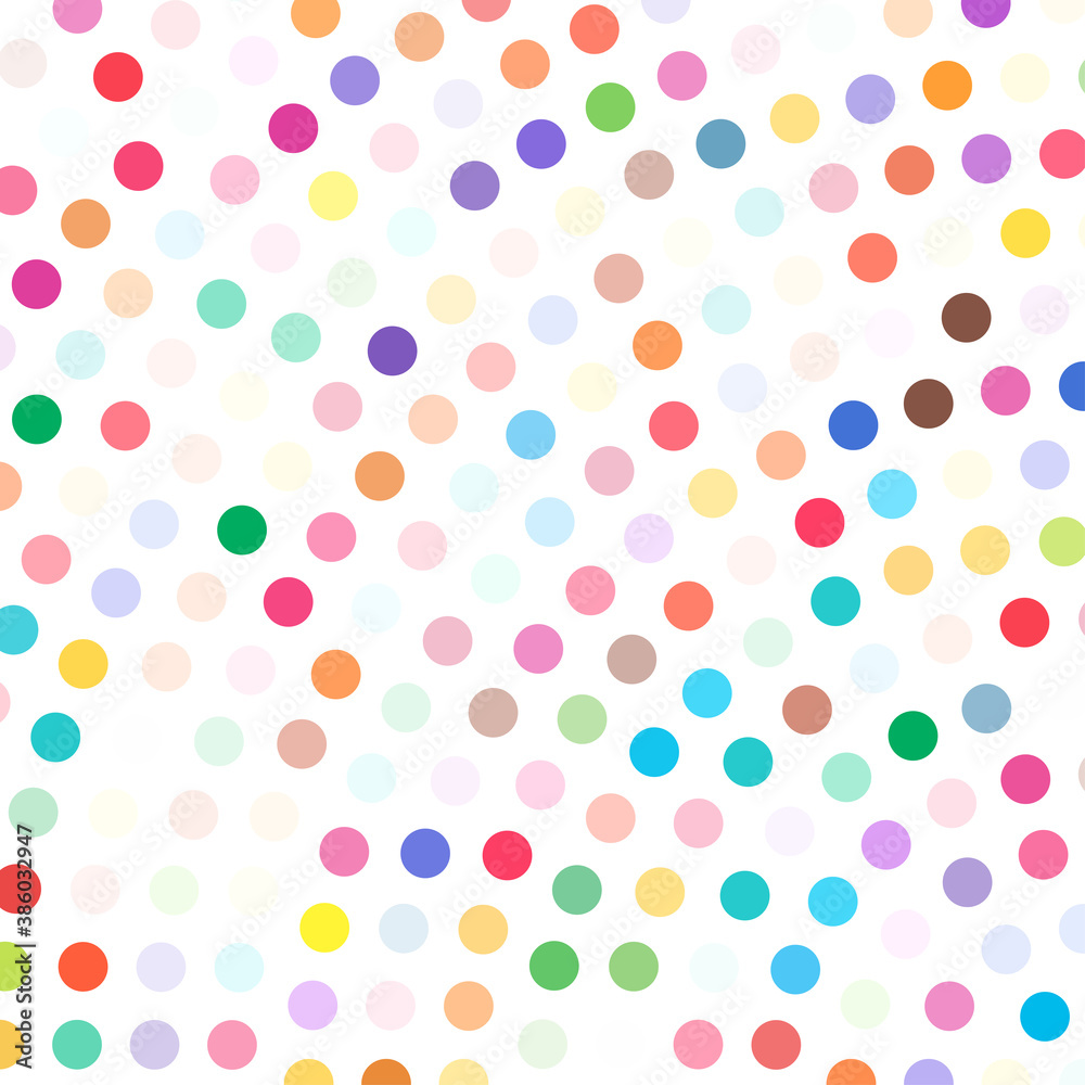 Aufkleber random colourful circles, dots halftone (half tone) element in spiral, circular and radial style.dot