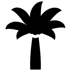 
A tropical coconut tree flat icon design 

