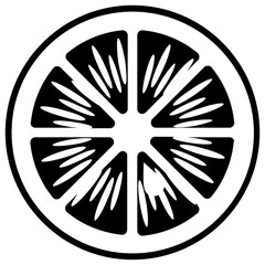 
Fresh round shaped piece of a tropical fruit depicting coconut
