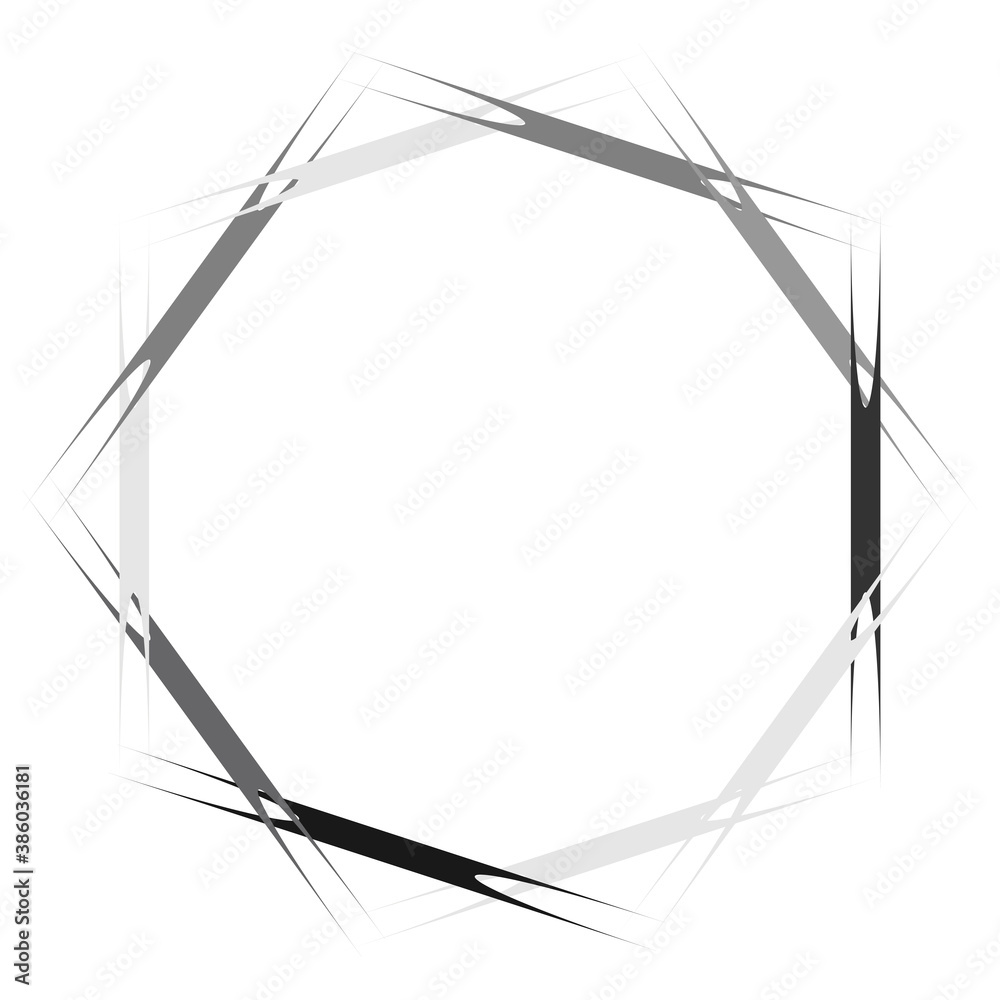 Aufkleber grayscale abstract mandala, motif shape. abstract logo, element. circular shape collection