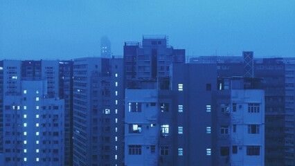 Fototapeta na wymiar China Skyscrapers At Night