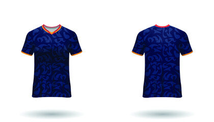  Sport design template  football jersey vector for football club. uniform front and back view.