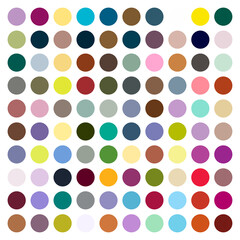 Color Circles vector illustration. Circles design element, circles pattern. Grid, mesh of colorful circles
