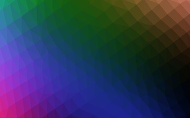 Obraz premium Dark Multicolor, Rainbow vector triangle mosaic texture.