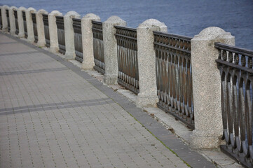 beautiful embankment along the river