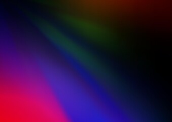 Dark Multicolor, Rainbow vector blurred shine abstract background.