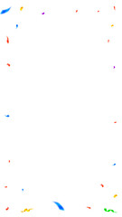 Streamers and confetti. Colorful streamers tinsel 